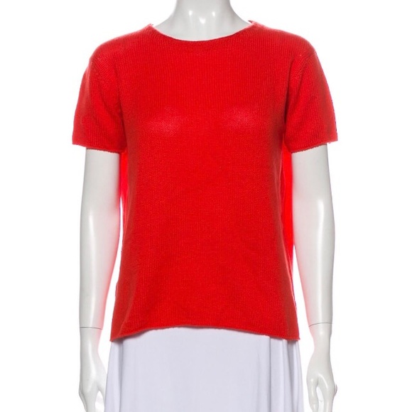 PRADA-AUTHENTIC NWT Red Short Sleeve Sweater - Picture 14 of 16